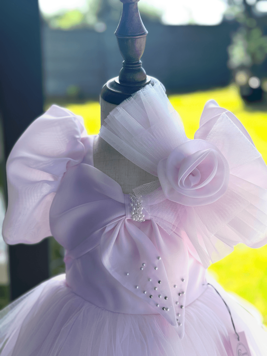 Blush Cloud Bow Dress